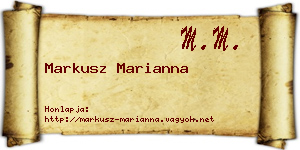 Markusz Marianna névjegykártya